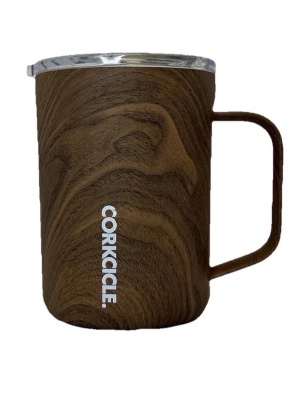 CORKCICLE Stainless Steel Brown Woodgrain Insulated Mug Coffee Tea 16 oz Travel